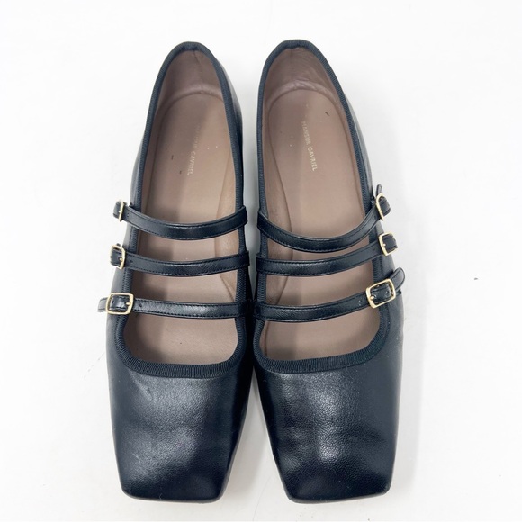 Mansur Gavriel Shoes - MANSUR GAVRIEL BLACK LEATHER BALLERINA FLATS MARY JANES WOMENS SZ 7.5